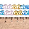 Electroplate Transparent Glass Beads Strands GL-CBADAFE-01B-5
