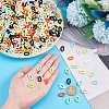 DICOSMETIC 1260Pcs 14 Style Opaque Acrylic Linking Rings SACR-DC0001-01-3