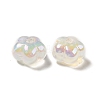 UV Plating Rainbow Iridescent Acrylic Beads PACR-M002-05-5