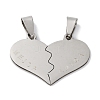 201 Stainless Steel Pendants STAS-Q342-51P-1