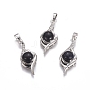 Synthetic Blue Goldstone Pendants G-L512-G05-1