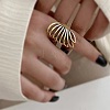 Minimalist Hollow Feather Brass Finger Ring for Women UI5232-1-4