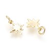Brass Charms KK-G364-15G-1