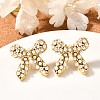 304 Stainless Steel Bowknot Stud Earrings EJEW-A123-02A-G-1