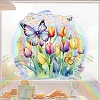 Flower Rainbow Prism Electrostatic Window Stickers PW-WGCE2D7-01-3