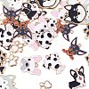 32Pcs 8 Styles Alloy Enamel Pendants ENAM-TA0004-18-2
