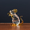 Glass Chinese Zodiac Figurines Statues for Home Office Desktop Feng Shui Ornament PW-WGC1701-01-1