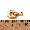 Brass Micro Pave Clear Cubic Zirconia Fold Over Clasps KK-Z121-29G-3