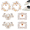   6Pcs 3 Style Plastic Imitation Pearl Shoe Decoration AJEW-PH0004-51-1
