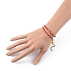 Glass Stretch Beaded Bracelets & Cotton Braided Cord Bracelet Sets BJEW-JB05401-01-4