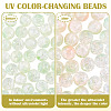 100Pcs Crackle Transparent Glass UV Reactive Beads GLAA-TA0004-28C-5