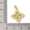 Rack Plating Brass Clear Cubic Zirconia Pendants KK-Z056-34G-01-3