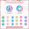 1500Pcs 6 Colors ABS Imitation Pearl Beads KY-HY0001-31-2