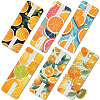 6Pcs 6 Styles Felt Printed Necklace Display Cards Sets CDIS-WH0035-014-1