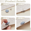 32 Sets 8 Colors Polyester Covered Iron Buttons BUTT-BC0001-12A-4