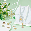 28pcs 7 colors Glass Connector Charms GLAA-AR0001-28-3