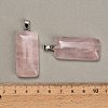 Natural Rose Quartz Pendants GG-CBAA0EE-01P-19-2
