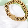 304 Stainless Steel Cuban Link Chain Bracelets for Unisex BJEW-K283-01C-G-3