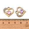 UV Plating Alloy Glass Pendants FIND-K032-11G-2