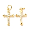 Easter Brass Micro Pave Clear Cubic Zirconia Pendants CU-E003-09G-A-1