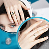 9Pcs 9 Styles Ion Plating(IP) 304 Stainless Steel Open Cuff Ring Components STAS-YW0003-18G-6