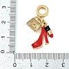 Rack Plating Brass Clear Cubic Zirconia Makeup European Dangle Charms X-KK-P287-34A-G-3