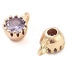 Brass Micro Pave Cubic Zirconia Charms KK-U028-19G-03-2