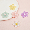 40pcs Sakura Series Opaque Resin Cabochons CRES-SP0001-17-6