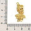 Rack Plating Brass Micro Pave Cubic Zirconia Pendants KK-U035-11G-3