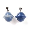 Dyed & Heated Natural Blue Aventurine Pendants G-B041-01P-09-3