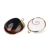 Natural Sea Shell Pendants SHEL-Q029-26KCG-2