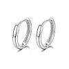 Anti-Tarnish Rhodium Plated 925 Sterling Silver Huggie Hoop Earrings PN7654-4-1