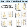 20Pcs 5 Styles Brass Pendants KK-BBC0025-51-2