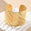 304 Stainless Steel Cuff Bangles for Women AJEW-P127-24G-2