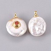 Natural Cultured Freshwater Pearl Pendants PEAR-F008-31G-01-2