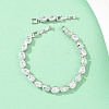 Platinum Tone Brass Micro Pave Cubic Zirconia Tennis Bracelets BJEW-B160-04P-05-2