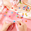 150Pcs Acrylic Heart Buttons BUTT-TA0001-38-5