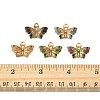 25Pcs 5 Colors Alloy Enamel Pendants ENAM-FS0003-30-5