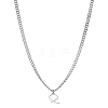 1Pc 304 Stainless Steel Letter Pendant Necklaces NJEW-LP0001-33Q-P-1