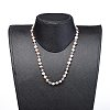 Cultured Freshwater Pearl Beaded Necklaces NJEW-JN02664-4