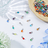 90Pcs 15 Colors Transparent Electroplate Glass Pendants PALLOY-FH00173-4
