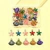 40Pcs 10 Styles Alloy Enamel Pendants ENAM-FS0002-66-7