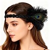 Alloy & Rubber & Rhinestone & Feathers & Seed Glass & Plastic Headbands OHAR-WH20011-15A-1