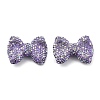 Bowknot Shape Polymer Clay Rhinestone Beads CLAY-NH0001-05F-1