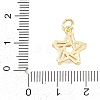 Brass Micro Pave Clear Cubic Zirconia Charms KK-F938-14G-3