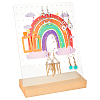 Transparent Acrylic Slant Back Earring Display Stands EDIS-WH0035-20B-03-1