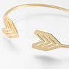 Brass Cuff Bangle X-BJEW-P168-F05-2