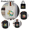 DIY Flower Pattern Tote Bag Embroidery Making Kit DIY-WH0349-21A-5