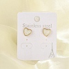 304 Stainless Steel Enamel Stud Earrings EJEW-G421-01G-01-3