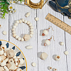 5 Styles Unfinished Wood Beads WOOD-PA0001-21-4